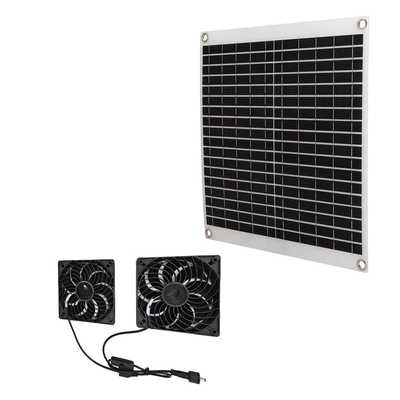 单晶20W12V太阳能排气扇 绿色能源风扇带开关 18V光伏排