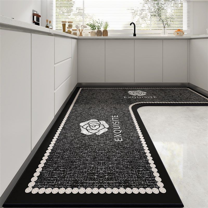 厨房地毯2024新款专用地垫可裁剪防油防水防滑吸水垫脚垫可擦免洗,居家布艺,厨房地垫,淘宝优惠券,粉丝福利购,淘宝优惠卷