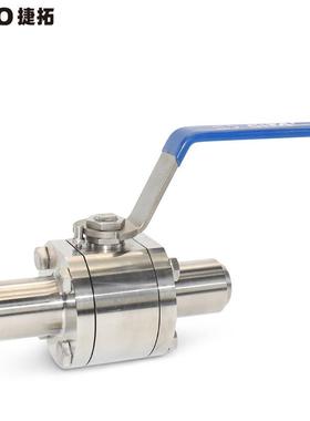 BHT三片式高压对焊球阀DN25不锈钢BA等级洁净高压焊接球阀