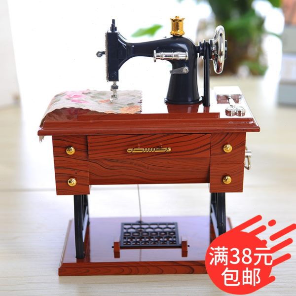 音乐盒缝纫机八音盒模型摆件母亲节妇女节塑料摆件礼物生日节日