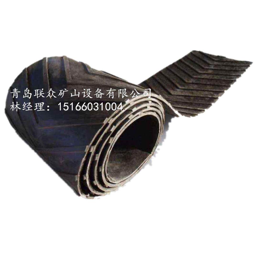 厂家供应采石场用花纹防滑输送带 耐磨尼龙NN200环形橡胶爬坡带