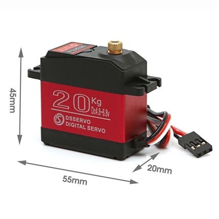 DS3218MG 20KG数字舵机大扭矩 180度270度金属齿轮防水机械臂配件