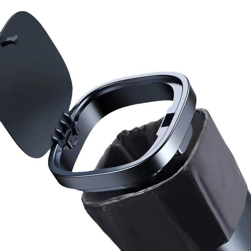 严选车载垃圾桶迷你创意收纳桶前排内用桌面带盖多功能便携垃圾桶