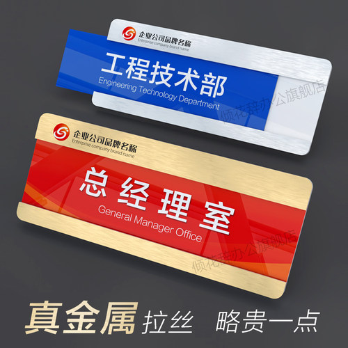 亚克力可更换式办公室科室牌门牌