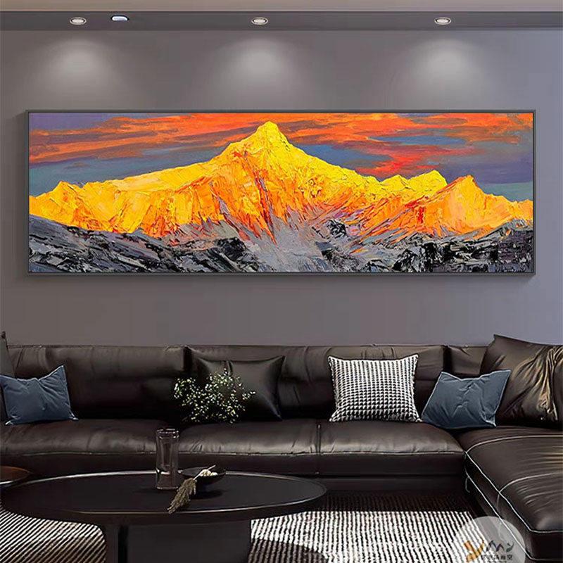 客厅办公装饰沙发挂画金山装饰画厚家居装饰卧室床头山水画有靠山