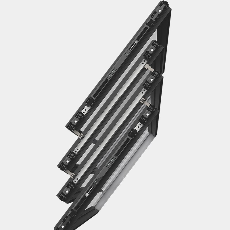 静音缓冲吊轮滑轮轨道厨房卧室卫生间推拉门极窄铝边框联动