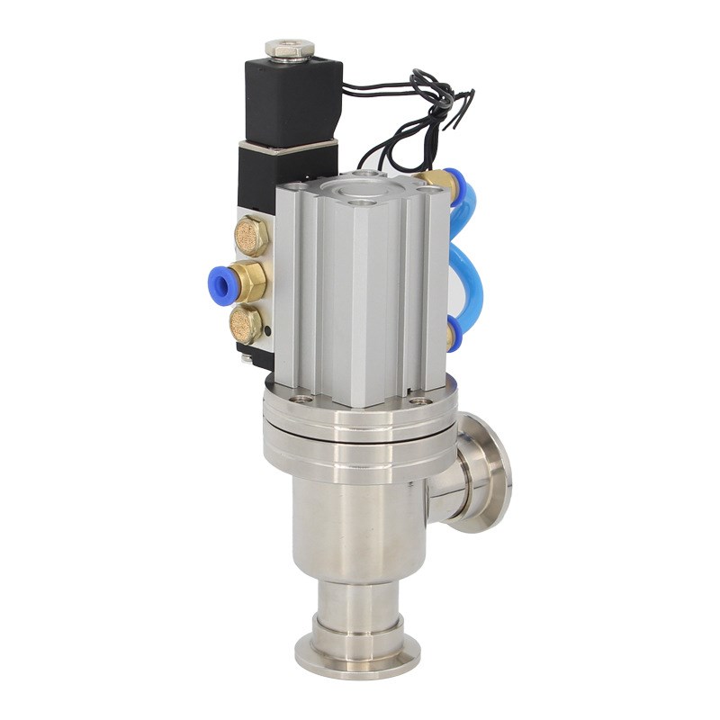 霍拉新款304不锈钢气动真空挡板阀GDQ手动气动挡板阀高真空角阀