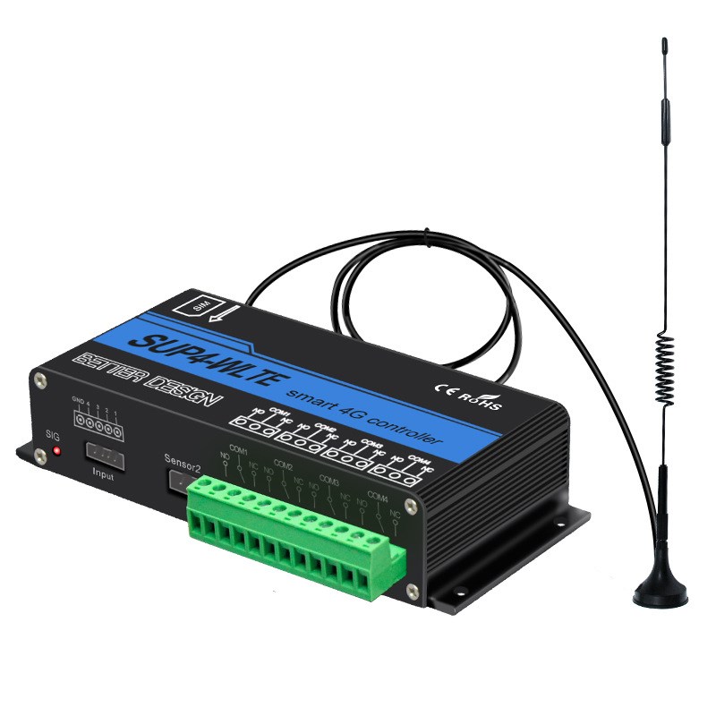 SUP4远程智能4G控制器温湿度PT100热电偶电机正反转水泵功率监测