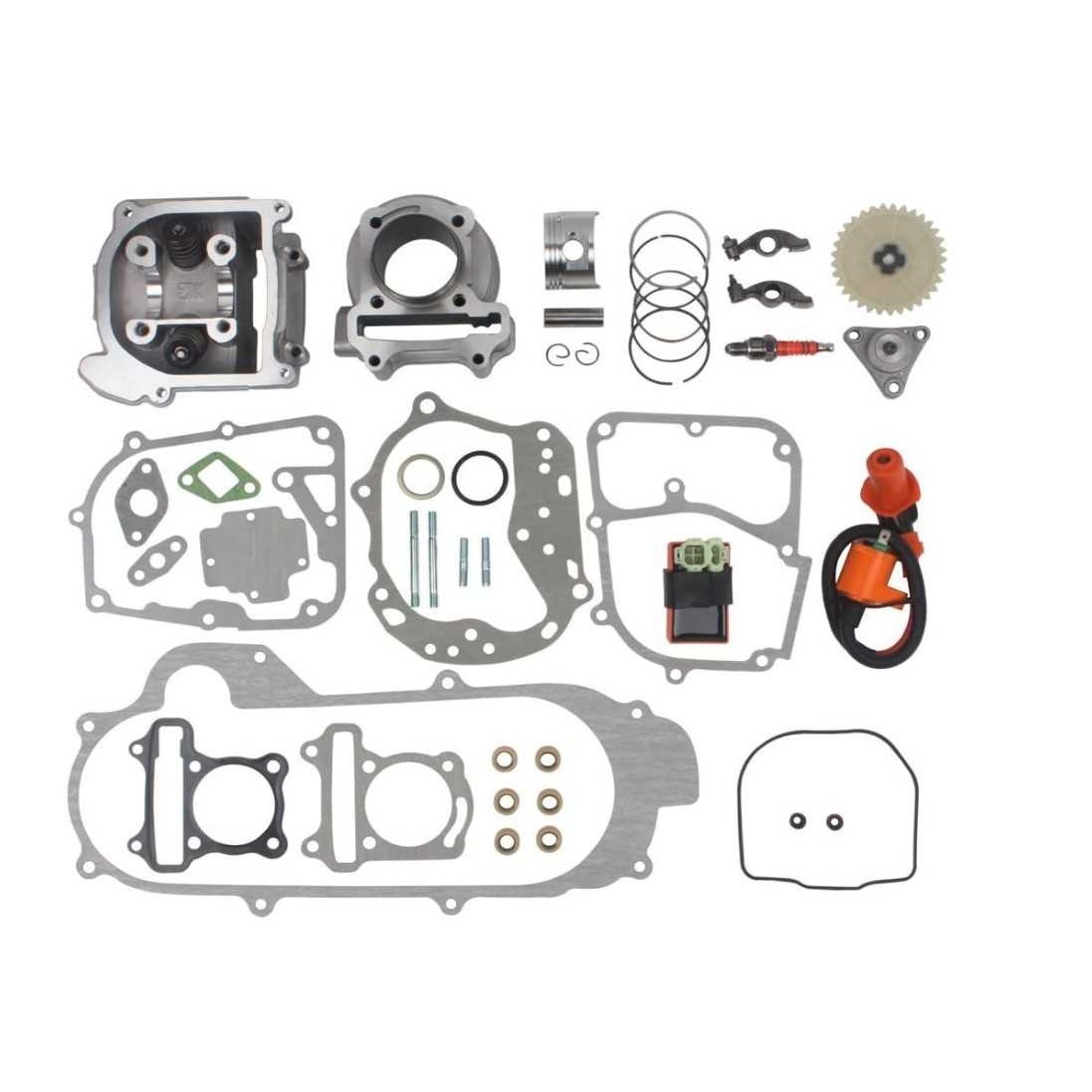 GY6 48cc 80cc扩缸50mm 大排量套缸组合 100cc缸头总成 点火线圈