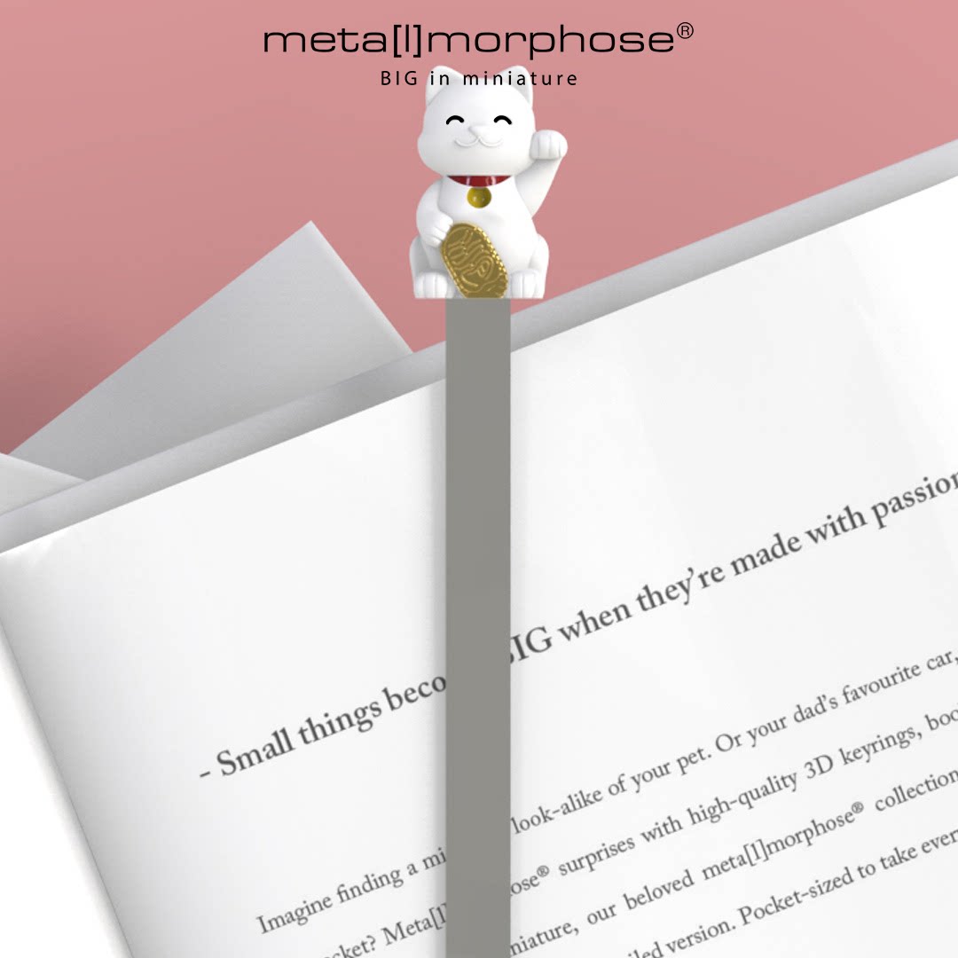 招财猫立体书签 比利时metalmorphose幸运精致创意教师节礼物