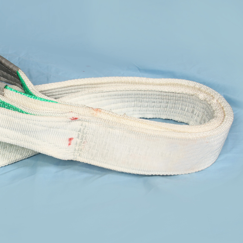 白色扁平吊d装带双扣吊带加厚耐磨起重吊车吊带2T/3/5/10吨1M-8米