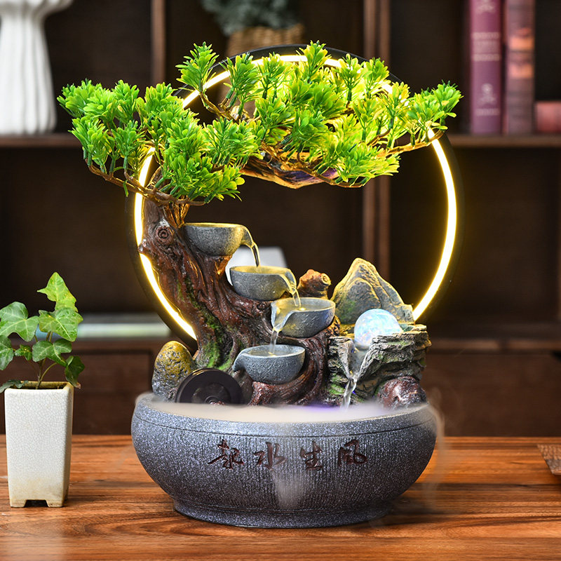 假山流水喷泉摆件l风水轮招财循环水客厅风生水起景观装饰开业礼,家居饰品,流水摆件,淘宝优惠券,粉丝福利购,淘宝优惠卷