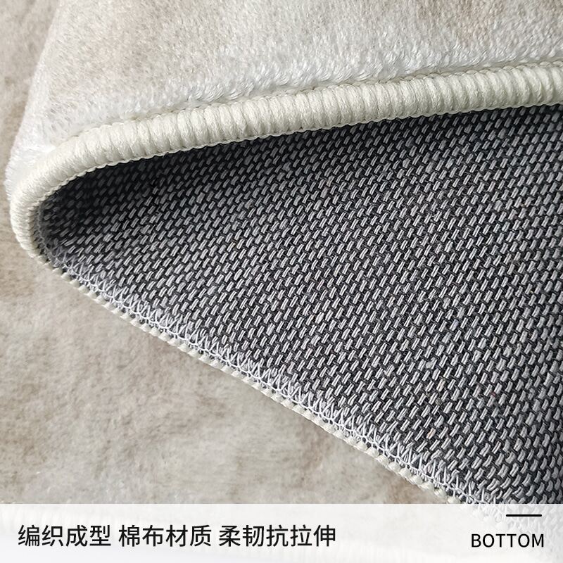 卧室床边毯轻奢高级色主s卧长条房间地垫加厚纯色耐脏地毯可机洗