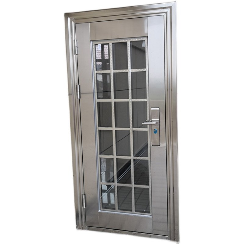 不锈钢门304不锈钢防盗门大门双开门乡村M大门阳台玻璃门家用单门