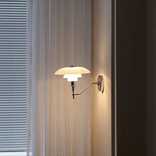 中山法式 卧室走廊墙壁 包豪f斯简约丹麦设计师ph玻璃壁灯现代课题