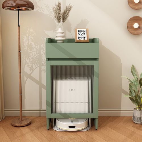 移动带轮扫地机器k人收纳柜带轮子实木家政储物收纳置物沙发边柜