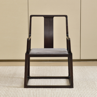 新中式 茶 主人椅茶室喝茶茶桌泡茶高z端实木书房椅子餐椅2022新款