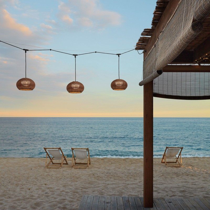 户外防水藤编吊灯中式别墅花园阳台农庄餐厅灯室S外装饰藤艺庭院