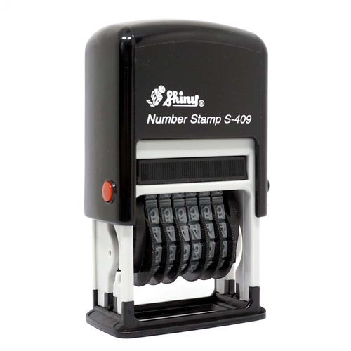 新力牌S-409回墨印章r翻斗印 自带印台6位可调0-9数字印章小号包