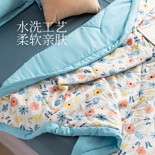 多喜爱可a水洗空调被夏被夏凉被花卉夏被夏季薄被子夏被且听花语