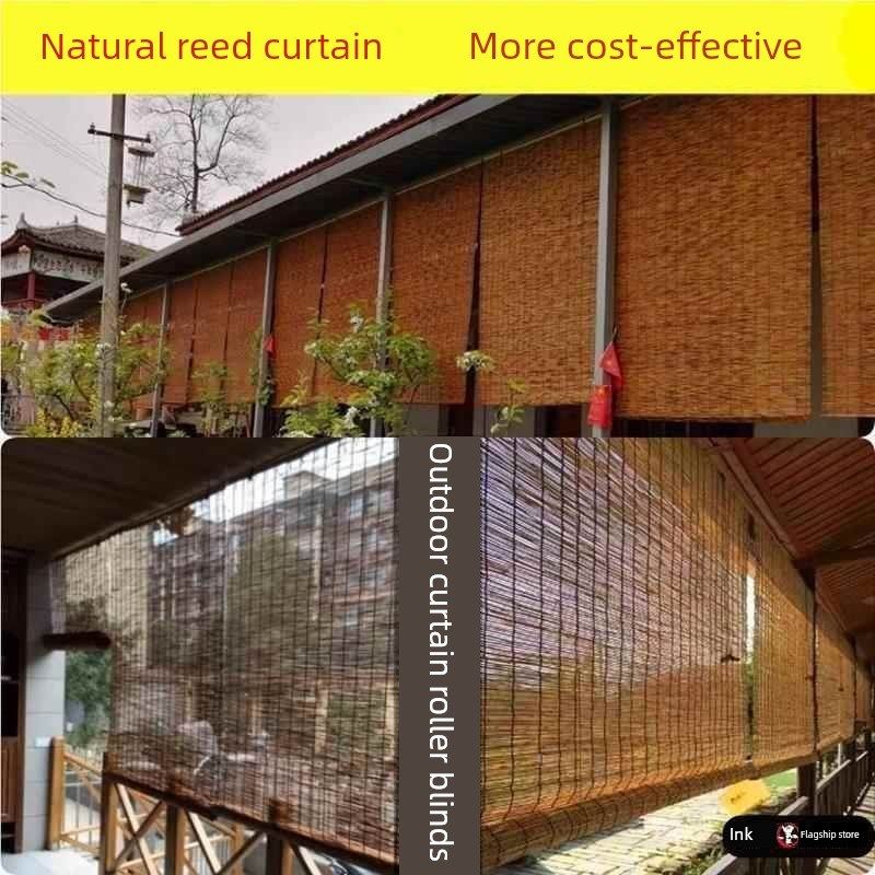 芦苇窗帘草帘芦苇窗帘草席隔断门帘遮阳装饰M复古可调窗帘竹帘卷,居家布艺,卷帘,淘宝优惠券,粉丝福利购,淘宝优惠卷
