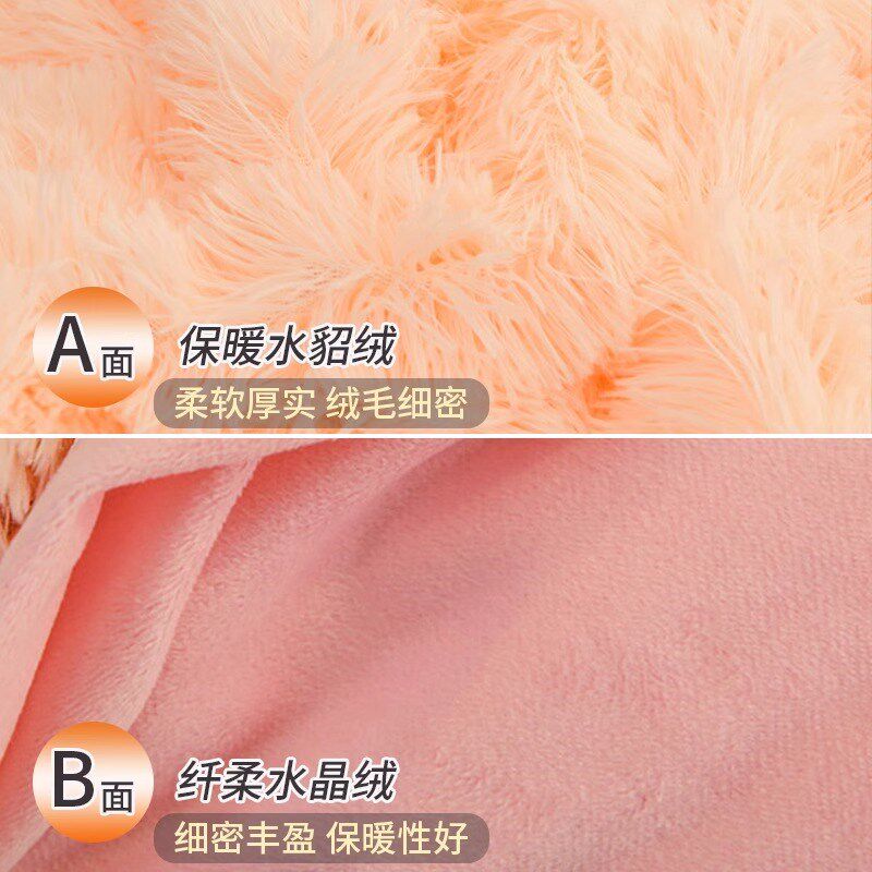 2024新款冬季加厚水貂绒床上四件套牛H奶珊瑚绒双面加绒床单被笠,床上用品,学生床品套件,淘宝优惠券,粉丝福利购,淘宝优惠卷