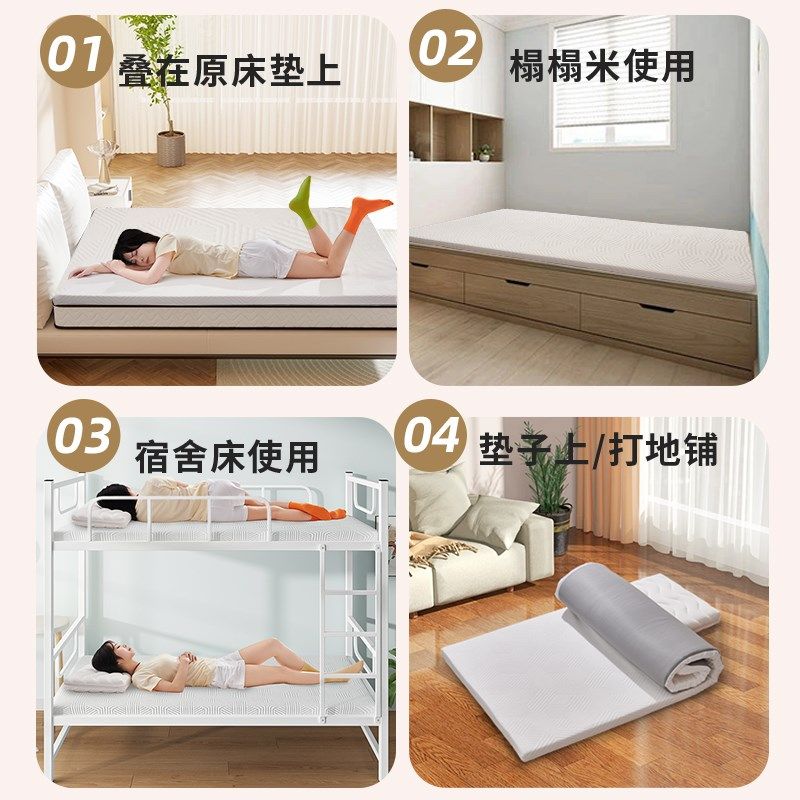 乳胶记忆棉垫子家用学生宿舍榻榻米定F制床垫薄款床褥软可折叠拆