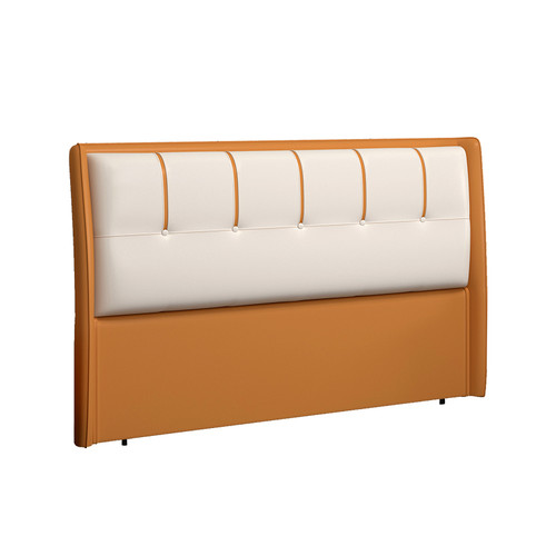 科技布床头板软包j简约现代1 8米靠背板定制单双人 全实木落地床