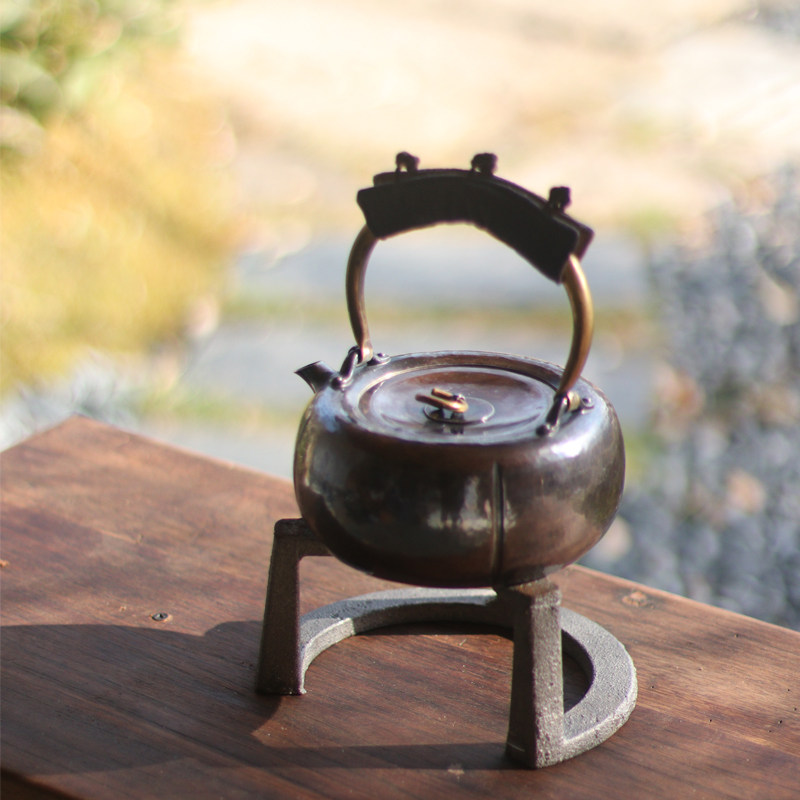 茶道配件伍德三脚架火钵s围炉架子炭火盆支架三角架炉架煮茶支架
