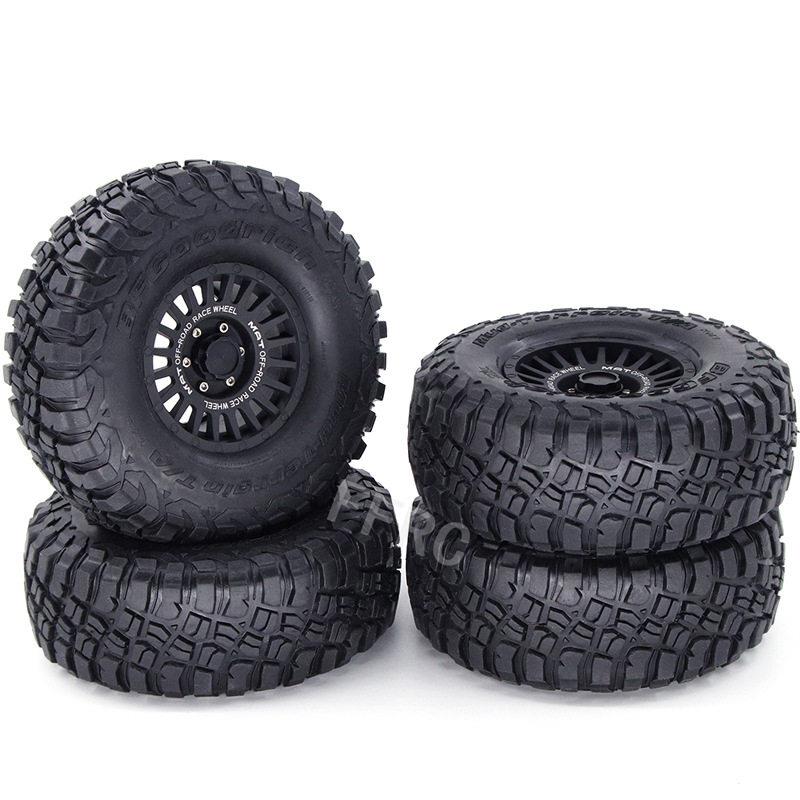 1/10攀爬车2.2寸金属轮毂胎皮120mm Scx10 RR10 VP轮毂百路驰胎皮