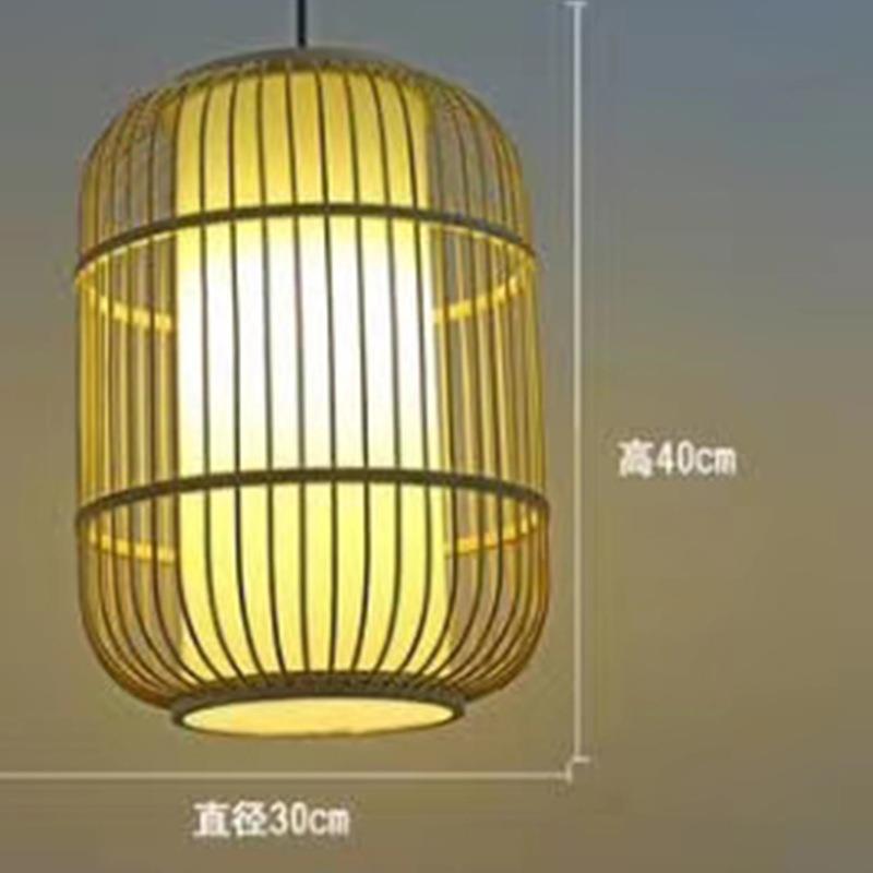 东南亚风格灯具仿古农家乐竹艺灯笼竹编吊灯新中式客厅卧室书房灯