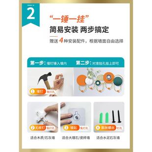 饰轻奢入户门后衣帽钩挂衣 创意免打孔玄关挂钩进门墙上收纳装