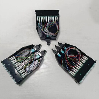 高密度网络机柜预端接线ODF模块盒交接箱分线箱1U24芯96芯MPO转LC