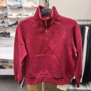 361度女款红色新年款26春季新款套头卫衣 562614804
