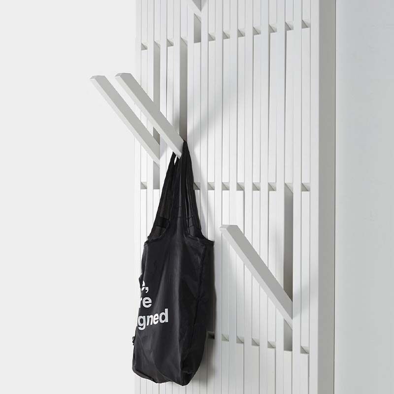 优选钢琴键实木白色挂衣板创意挂钩玄关入户白蜡木挂衣架墙上收纳