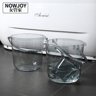 优选水桶脸盆水勺3件套透明加厚加大家用储水桶洗衣盆手提学生宿