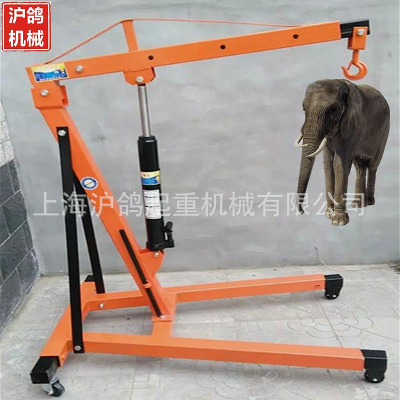 厂促销2TT加厚汽车折叠小吊机手动液压吊车吊架吊发动机千斤顶