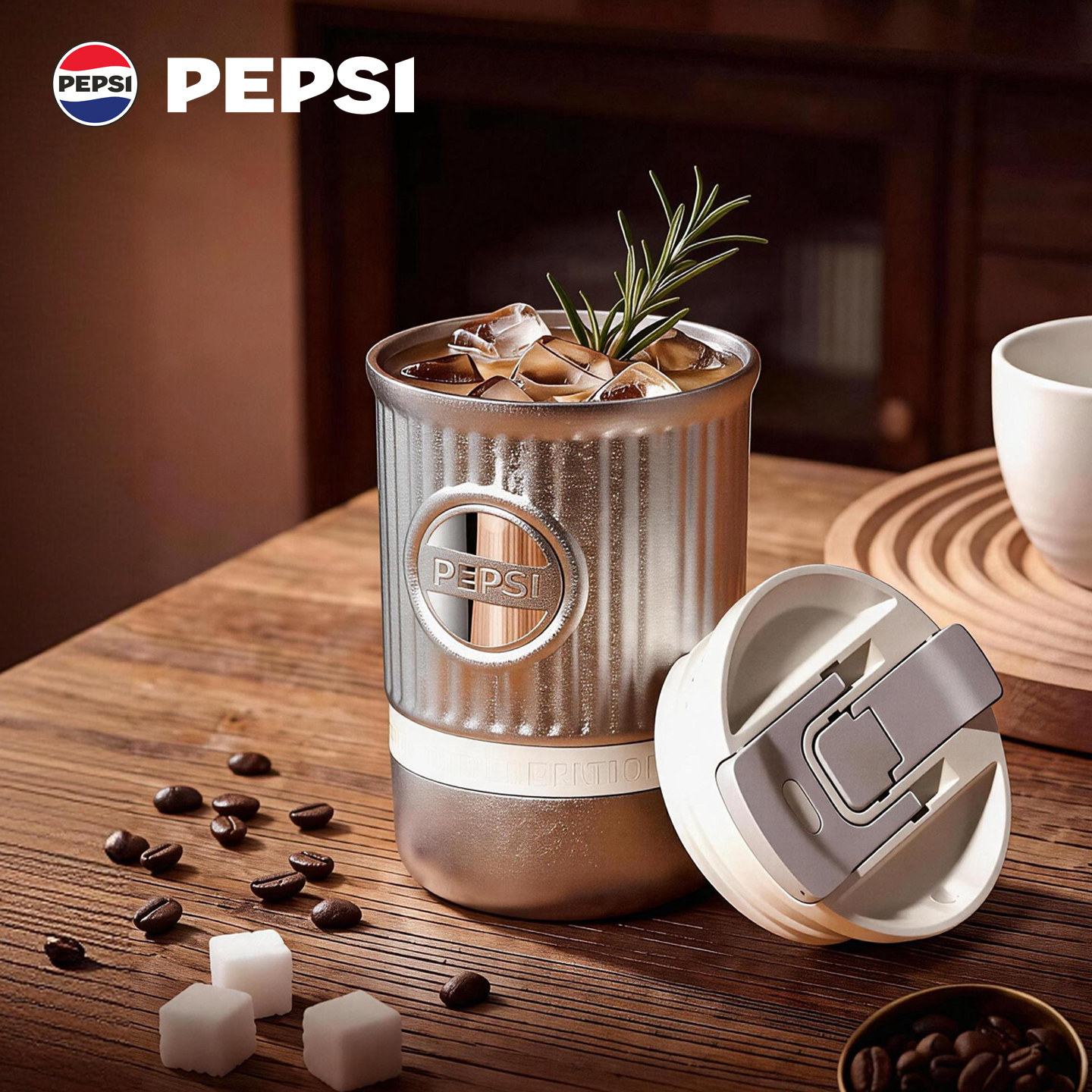 pepsi百事可乐纯钛杯保温咖啡杯