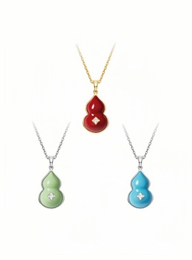 东方双面葫芦形福禄吊坠项链