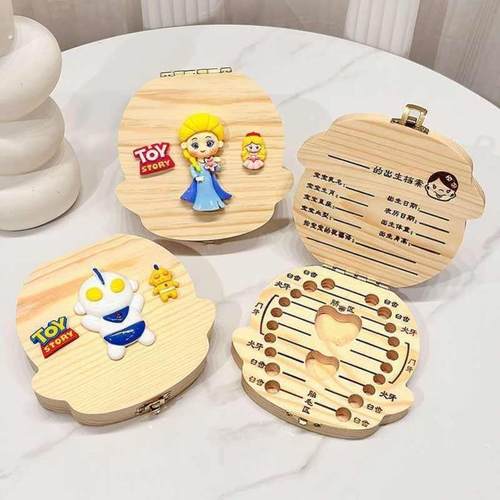 儿童换牙纪念盒儿童乳牙收纳盒牙仙子盒子儿童存牙盒换牙盒胎毛盒