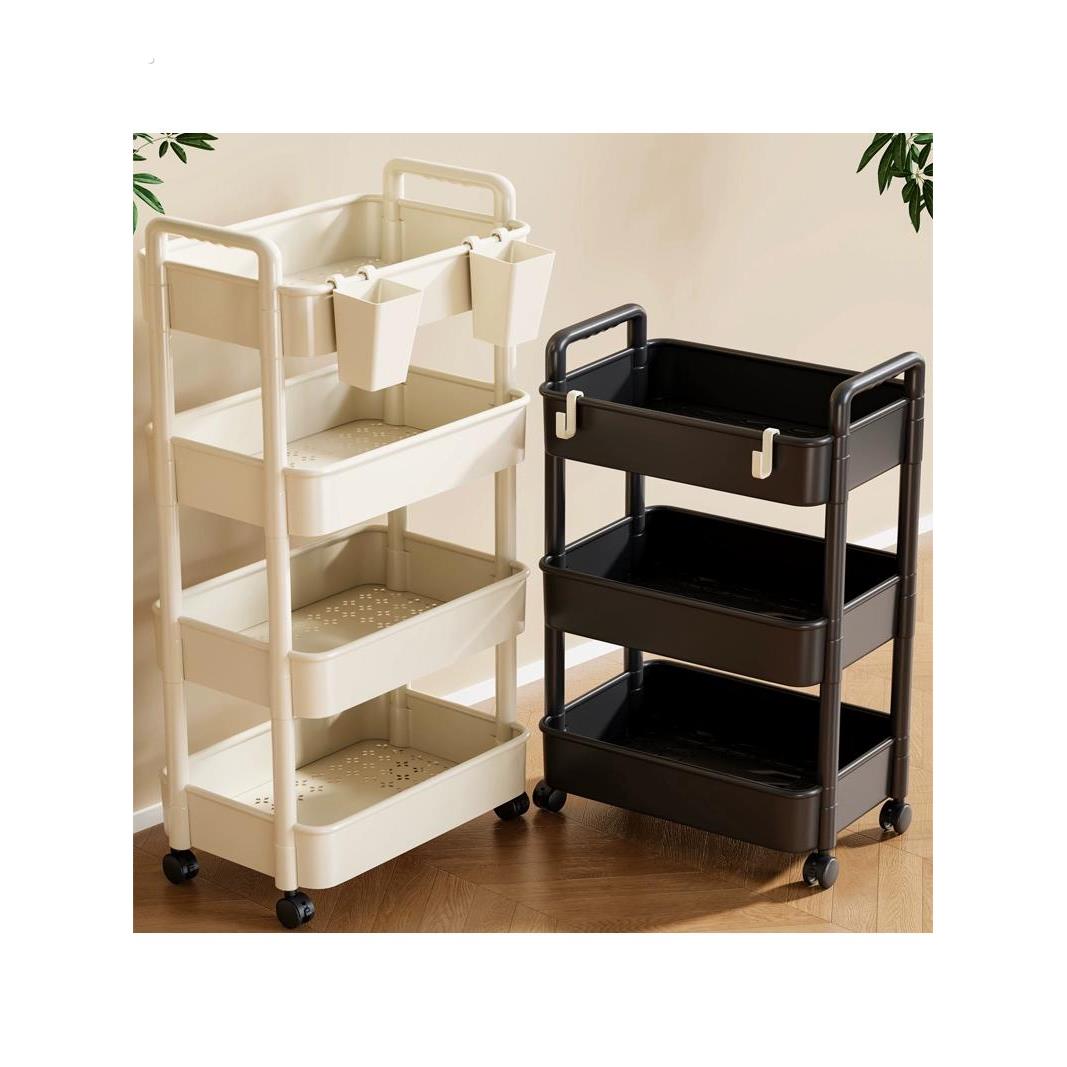 书架小推车置物架落地可移动带轮简易零食书桌旁宿舍收纳阅读