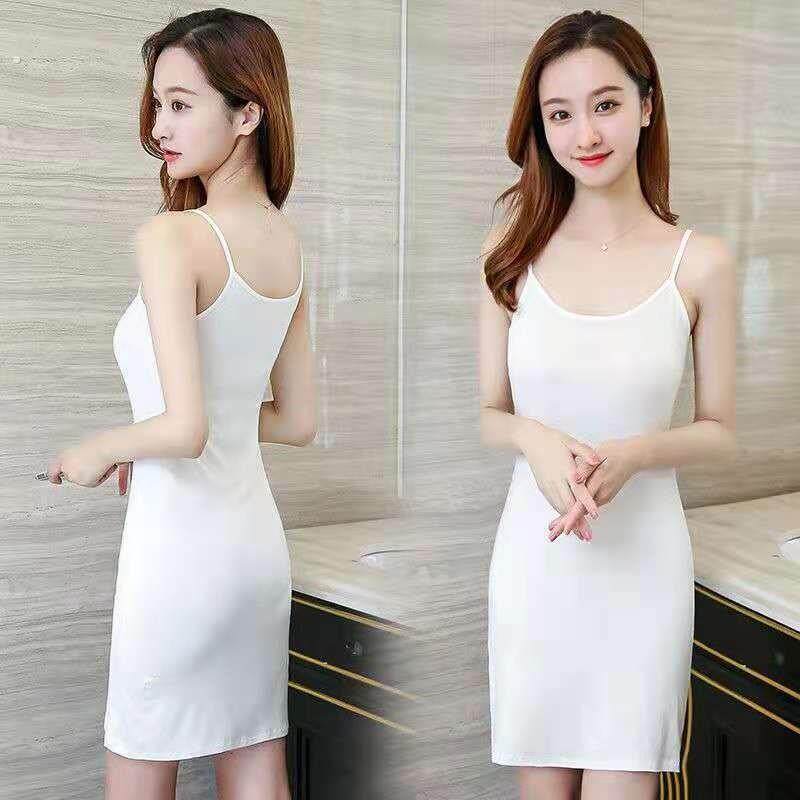 旗袍专用衬裙吊带裙女士夏中长款黑白色背心性感外穿内搭打底衫