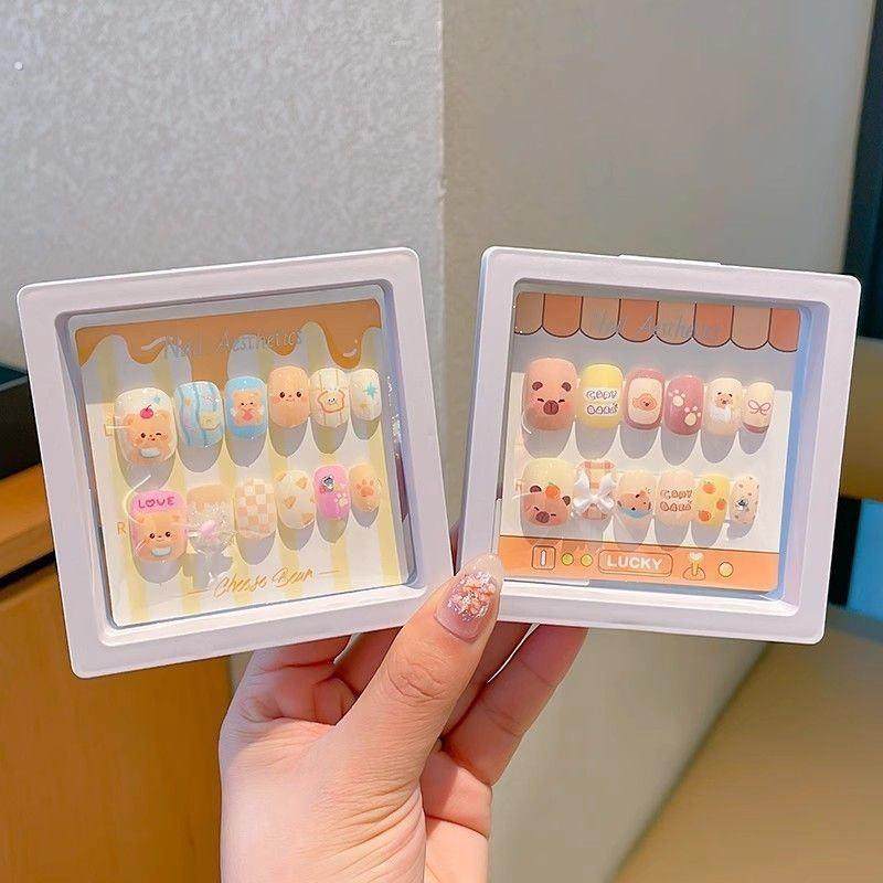 小短甲小孩姐穿戴甲上学可以带的穿戴甲儿童上学穿戴甲萌趣指甲贴