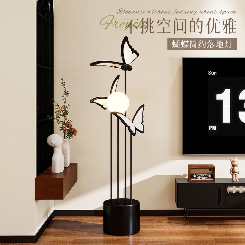 蝴蝶落地灯摆件客厅电视柜旁沙发大型高级感卧室法式中古艺术装饰,家居饰品,落地摆件,淘宝优惠券,粉丝福利购,淘宝优惠卷