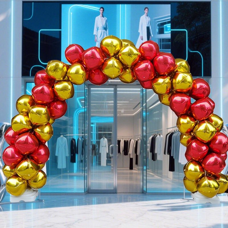 2026新款高档开业氛围布置铝膜气球拱门超商店庆气球布置场景装饰,节庆用品/礼品,气球,淘宝优惠券,粉丝福利购,淘宝优惠卷