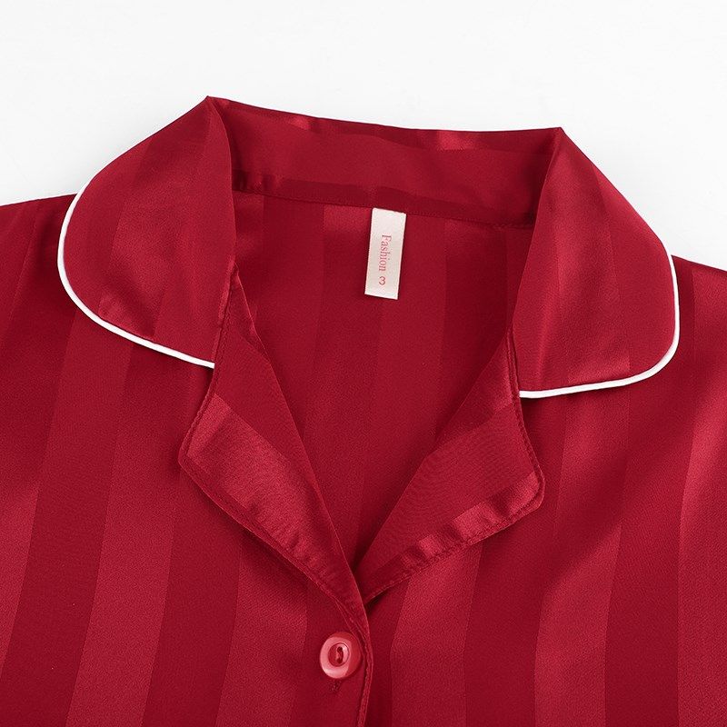 情侣睡衣春秋季男女款冰丝长袖红色结婚新婚套装本命年家居服套装,女士内衣/男士内衣/家居服,睡衣/家居服套装,淘宝优惠券,粉丝福利购,淘宝优惠卷