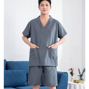 中式 桑拿按摩客人用浴服沐足洗浴场 风格 汗蒸服男理疗会所SPA大码