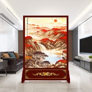 屏风隔断客厅家用入户玄关进门入门遮挡移动卧室办公室隔断墙 中式