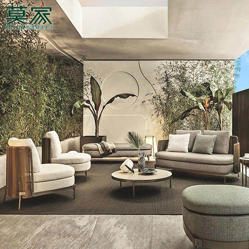 户外桌椅庭院设计师阳台藤椅酒店别墅花园室外院子柚木餐桌,住宅家具,户外沙发,淘宝优惠券,粉丝福利购,淘宝优惠卷