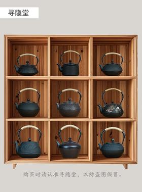 新中式摆件软装茶室铸铁壶样板房复古日式煮茶壶酒店民宿家居摆设